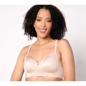 Gloria Vanderbilt Women's Bra Sz 38DDD Breezies Shimmer Microfiber Brown A634856